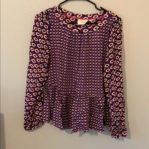 Anthropologie / Maeve Cheyenne Peplum Blouse - NWT